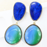 Blue Gem Earrings