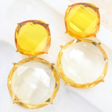 Orange Gem Earrings