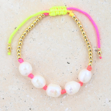 Fluro Pearl Bracelet