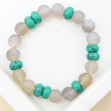Stone Bracelet - Grey and Green