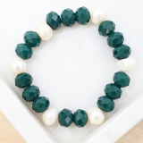 Sea Green and Pearl Bracelet