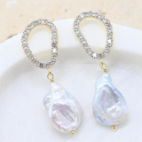 Pearl Diamante Earrings