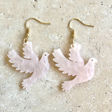 Acrylic Dove Earrings