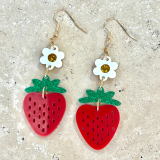 Acrylic Strawberry Earrings