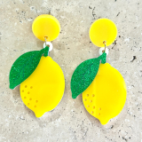 Acrylic Lemon Earrings