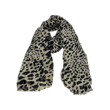 Holiday Scarf -Grey Leopard