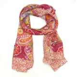 Paisley Patchwork Scarf - Fuchsias