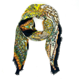 Feather Scarf - Black Mix