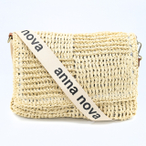 Raffia Satchel - Cream