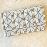 White Beaded Clutch