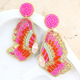 Beaded Butterfly wing Earrings