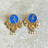 Seahorse Earring - Blue