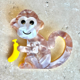 Cheeky Monkey Brooch - Acrylic