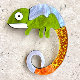 Gekko Brooch - Acrylic