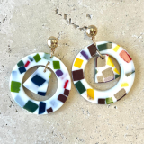 Resin Rainbow Acrylic Earrings