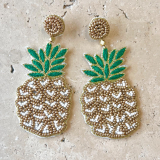 Gold Pineapple Earrings