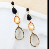 Formal Dangle Gem Earrings