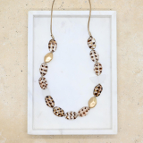 Acrylic resin and ccb beads necklace