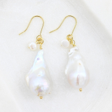 Large Baroque Pearl Earrings