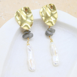 Long Drop Pearl Earrings