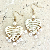 Rattan Heart Earrings