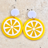 Acrylic Lemon Earrings