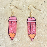 Acrylic Pencil Earrings