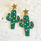 Acrylic Cactus Earrings