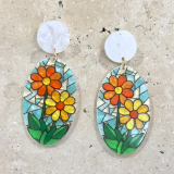 Acrylic Flower Earrings