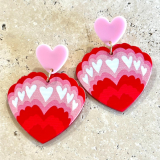 Acrylic Heart Earrings