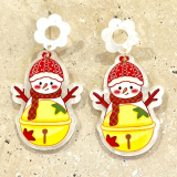 Acrylic Snowman Earrings