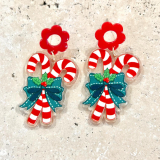 Acrylic Candy cane Earrings