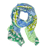 Patchwork Scarf - Blue Mix