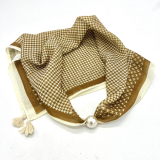 Pearl-finished Scarf - Olive