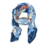 Leaf Scarf - Blue