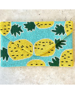 Pineapple Beaded Clutch