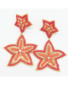 Beaded Starfish Earrings