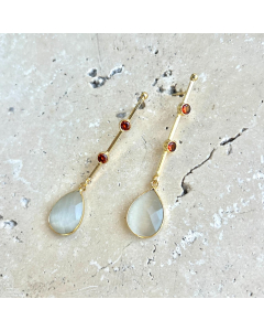 Handcrafted Stone Drop Earrings