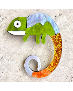 Gekko Brooch - Acrylic