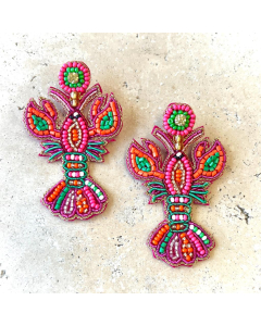 Lobster Beaded Earrings