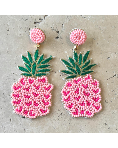 Pink Pineapple Earrings