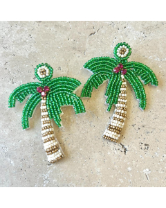 Palm Tree Beaded Earrings