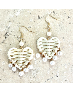 Rattan Heart Earrings