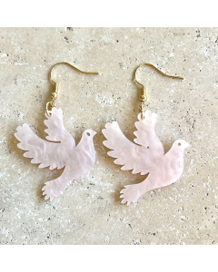 Acrylic Dove Earrings