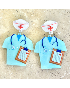 Acrylic Nurse Earrings