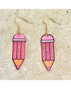 Acrylic Pencil Earrings