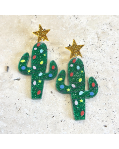 Acrylic Cactus Earrings