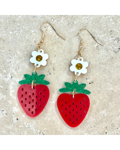 Acrylic Strawberry Earrings