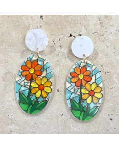 Acrylic Flower Earrings