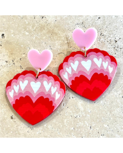 Acrylic Heart Earrings